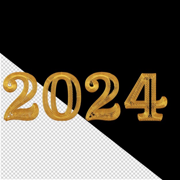 PSD 2024 ano novo 3d