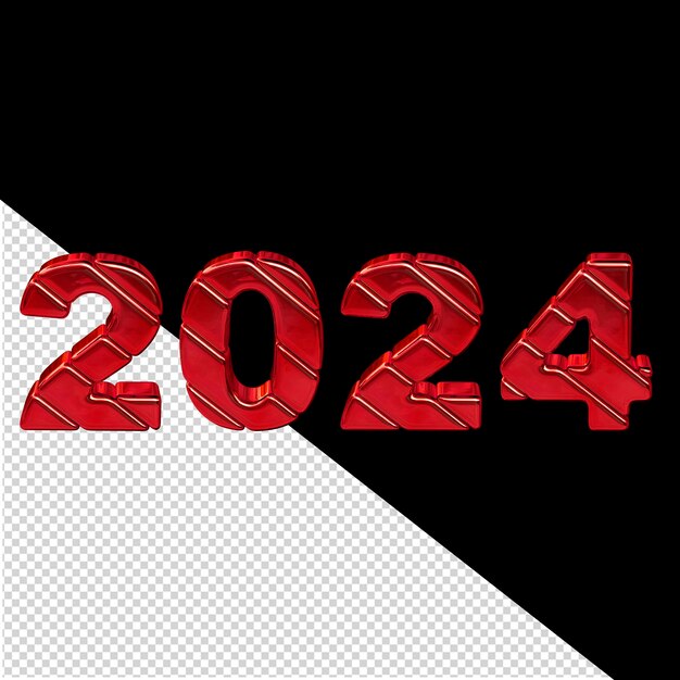 2024 ano novo 3d