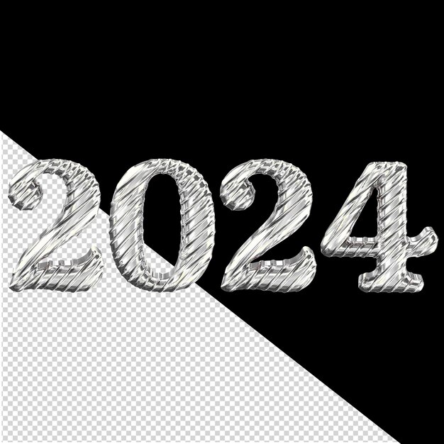 2024 capodanno argento 3d