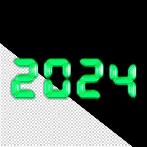 2024 capodanno verde 3d
