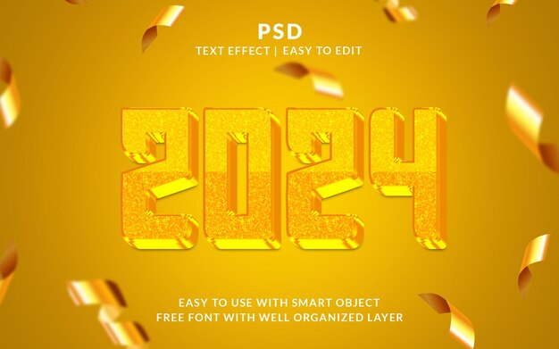 2024 estilo de efecto de texto editable 3D psd con fondo