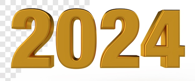 PSD 2024 letras 3d png