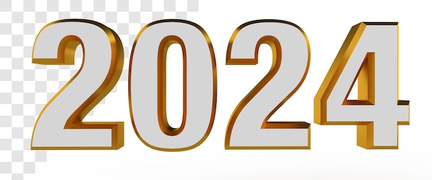 2024 letras 3d PNG