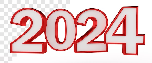 PSD 2024 lettrage 3d png