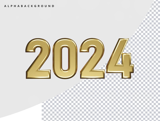 2024 new year text effect element