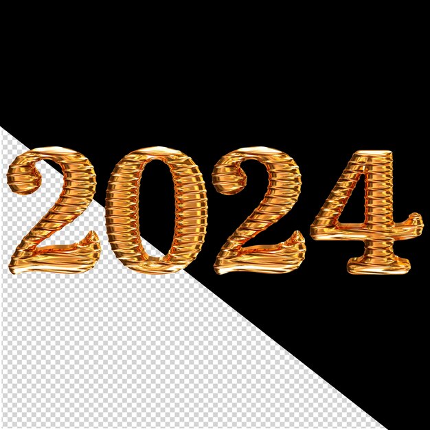 2024 nouvel an 3d