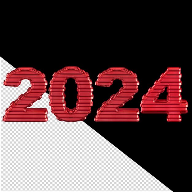 2024 nouvel an 3d