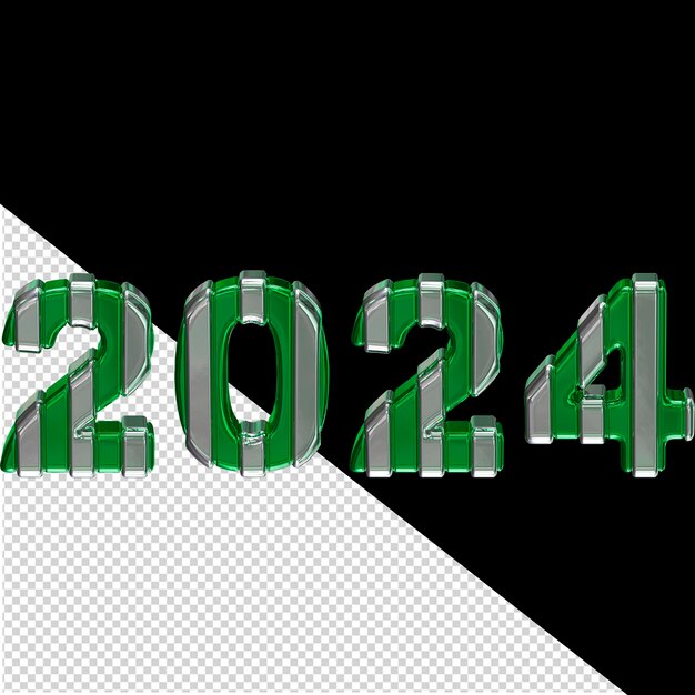 PSD 2024, nouvel an vert, 3d