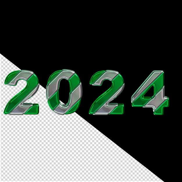 PSD 2024, nouvel an vert, 3d