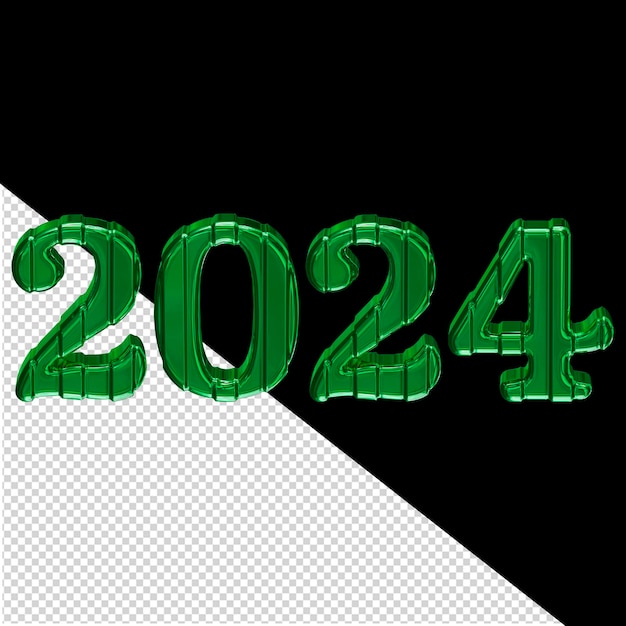 PSD 2024, nouvel an vert, 3d