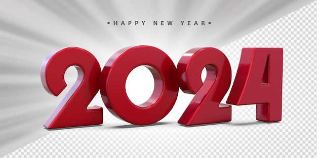 2024 nuevo año 3D