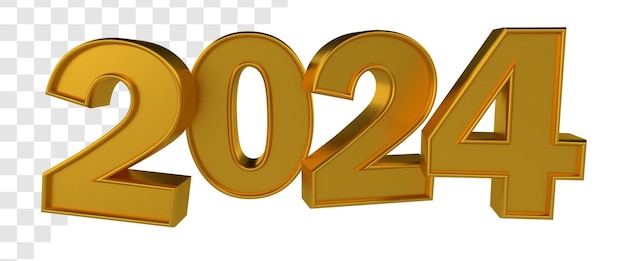 2024 Schriftzug 3D PNG