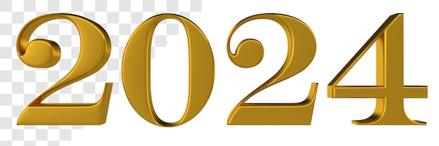 PSD 2024 schriftzug 3d png