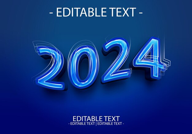 2024 Text-Stil-Effekt.