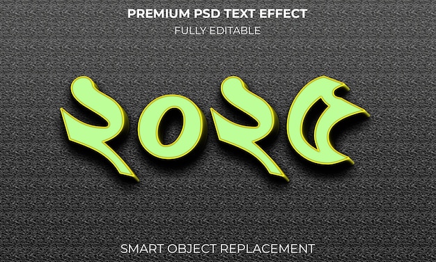 2025 Bangla 3D-Text-Effekt