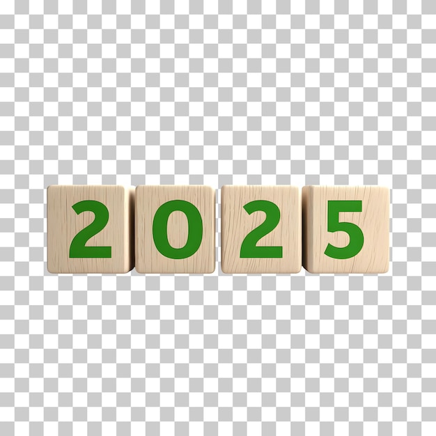 2025 Bloques en un fondo transparente