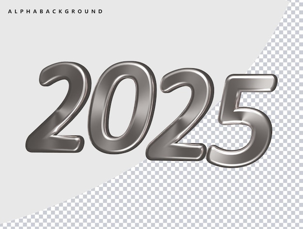PSD 2025 ilustración de renderización de íconos en 3d