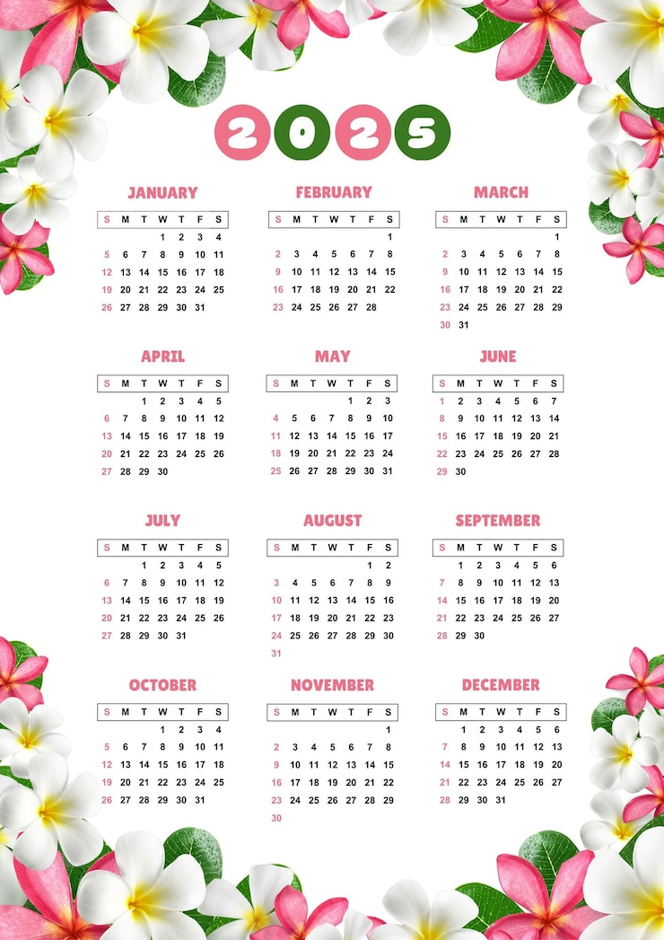 PSD 2025 new year calendar modern printable and creative yearly design templates