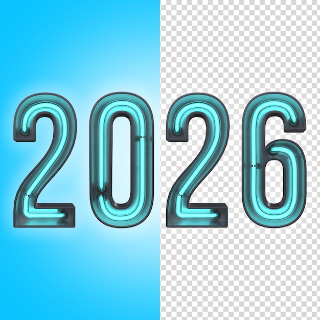 PSD 2026 néon 3d