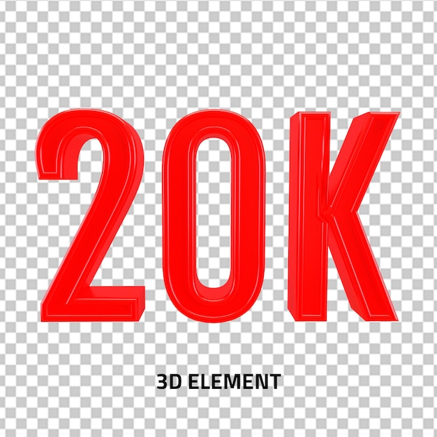 20k Merci à Vos Abonnés 3d