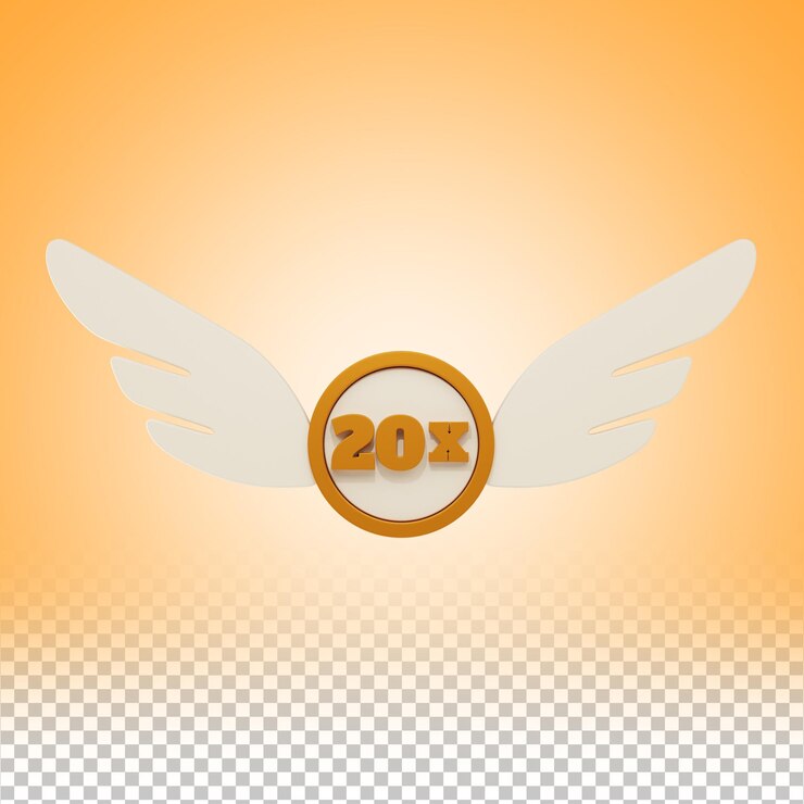 PSD 20x icono de bonificación y ilustración en 3d