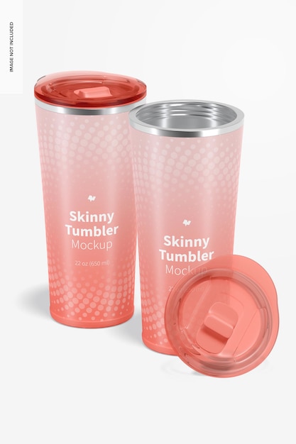 22 oz skinny becher mockup