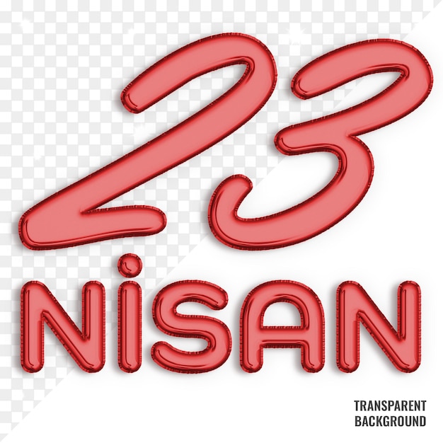 23 nisan journée nationale des enfants transparent psd ballon rouge 23 nisan texte