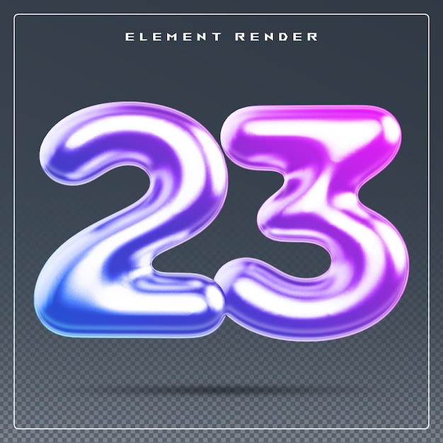 23 Zahlgradient 3D-Rendering