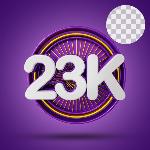 23k numerico con rendering 3d sul palco