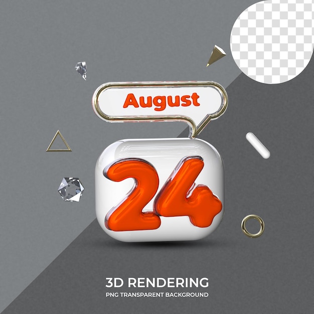 24. august plakatvorlage 3d-rendering