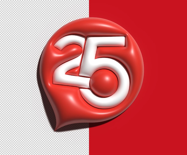 25 chat pop-up Ícone de renderização em 3D Arquivo Psd transparente.