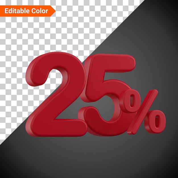 25 por ciento de descuento en iconos de representación 3d con archivos de color editables