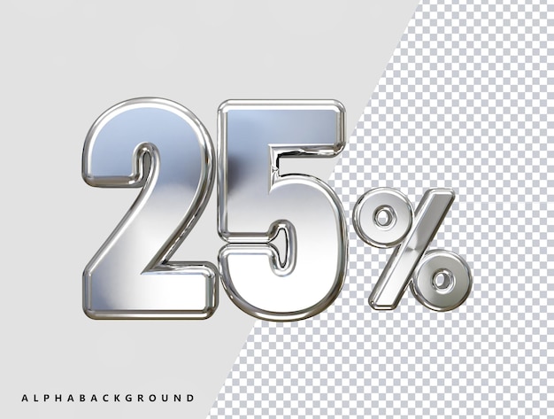 25% de descuento en el efecto de texto vectorial de renderización 3D en oro