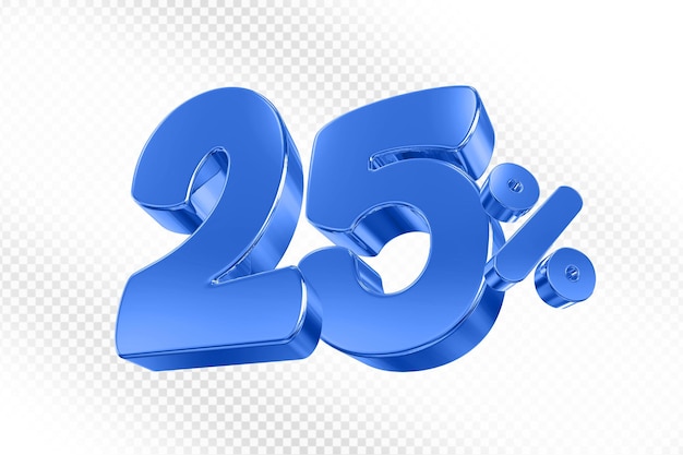 25 Oferta de descuento - Promoción azul para ventas y compras