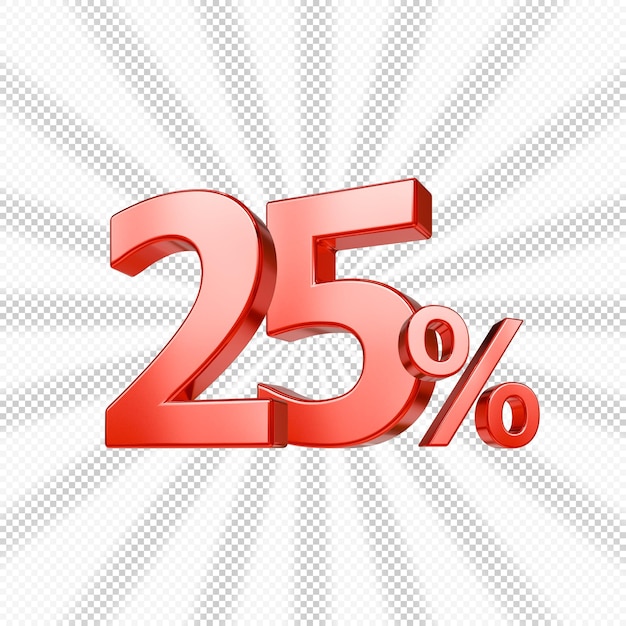 25 Prozent Rabatt auf Rot 3D
