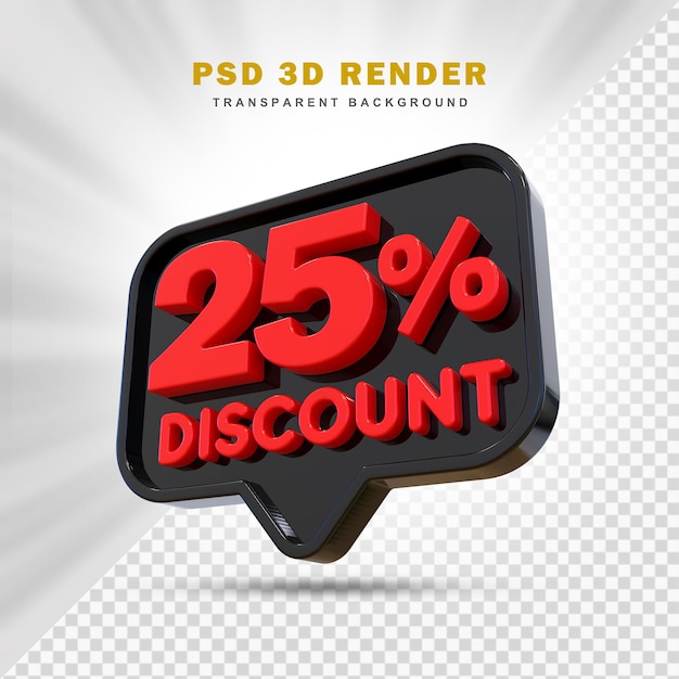 25 prozent rabattangebot 3d