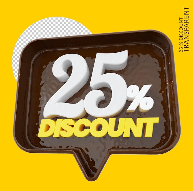 25 % De Réduction Sur Le Chocolat , Le Pourcentage De Réduction Sur Le Rendu 3d , Le Prix Du Ruban Rouge Sur Le Chocolat