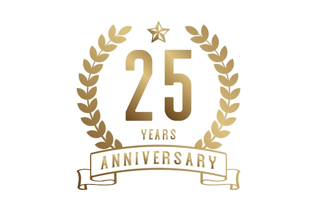 PSD 25 years anniversary gradient artwork