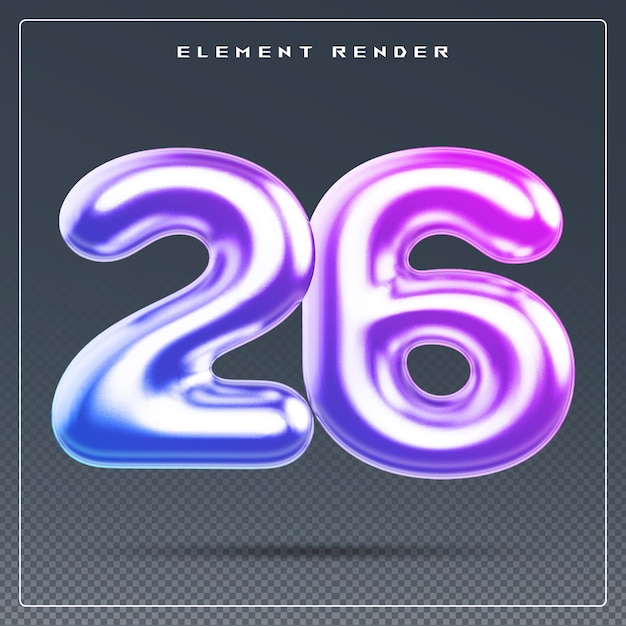 26 Zahlgradient 3D-Rendering