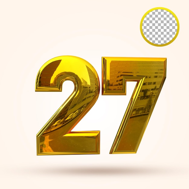 27 anni anniversario modello 3d premium psd