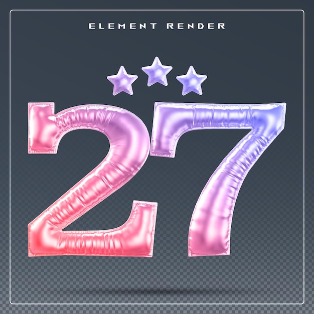 27 Year Anniversary Gradient Number