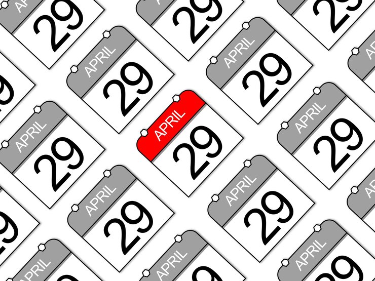 PSD 29. april nahtloses muster hintergrund von tageskalendern farbkontrast