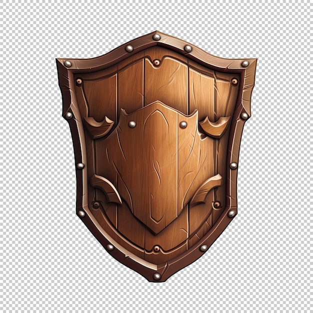 PSD 2d wooden shield-spiel-asset-design