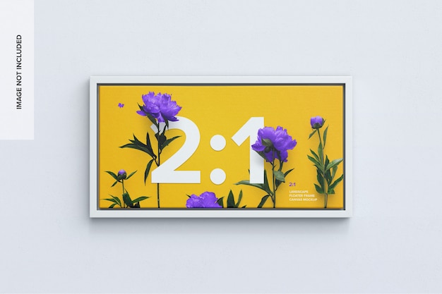 2x1 landscape canvas mockup im floater frame