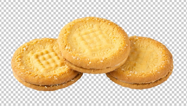 PSD 3 biscuits ronds isolés sur un fond transparent