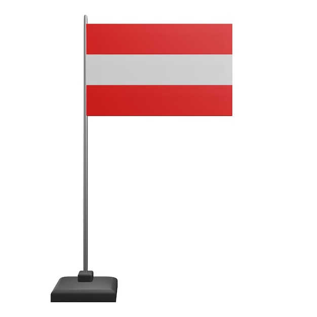 PSD 3 d abbildung der österreichischen flagge