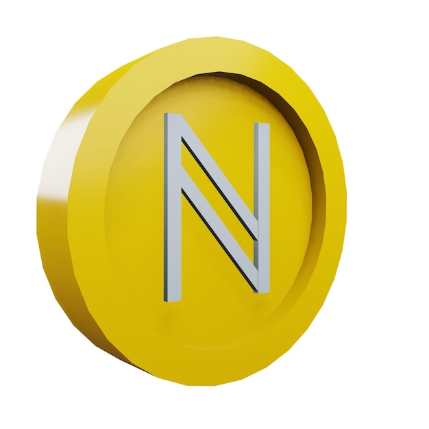 3 D Abbildung des Namens-Münzen-Währungs-Symbols