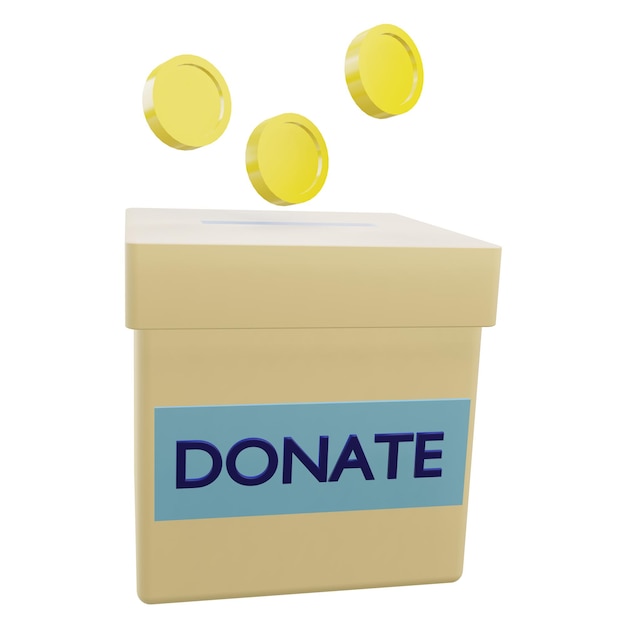 3 D Abbildung des Spenden-Symbols