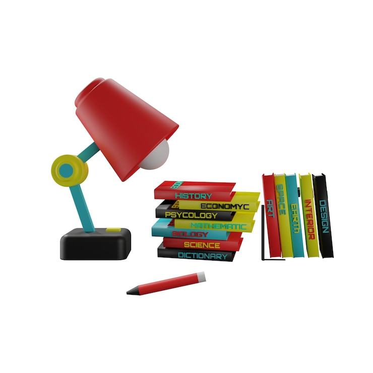 PSD 3 d abbildung von stapelbüchern mit durchsichtigem hintergrund