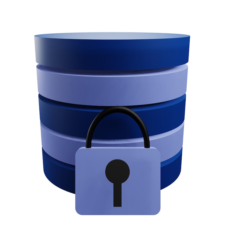 PSD 3 d darstellung des datenzugriffs-symbols